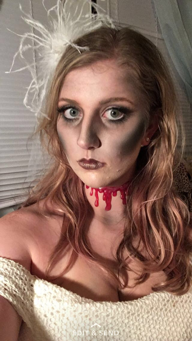 Another makeup heavy look. I used a veil that I used as a costume in my voice recital and my old graduation dress. The rest was makeup!